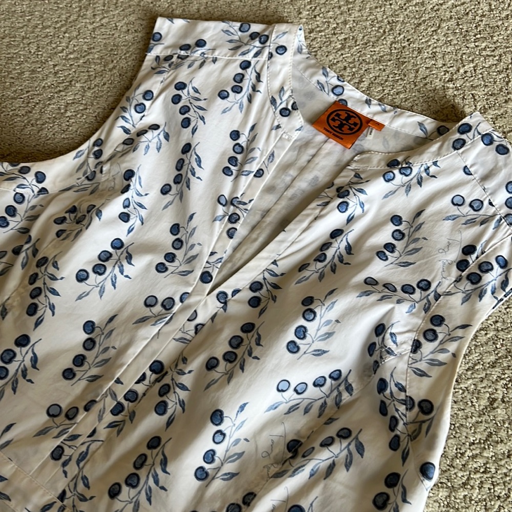Tory Burch Patterned blue and white dress